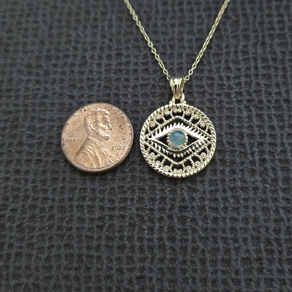Shivam Ethiopian🇪🇹 Opal Evil😈 Eye👁️  Pendant Necklace - NWT - Picture 10 of 15